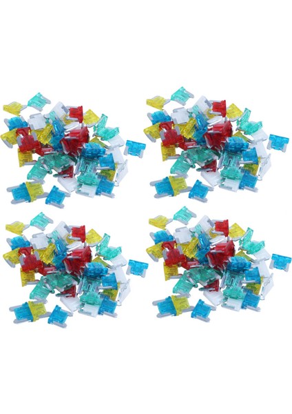 200PC Ince Düşük Profilli Mini Bıçak Sigorta Aps Att Araba Kamyonu Rv 10/15/20/25/30PP Seti (Yurt Dışından)