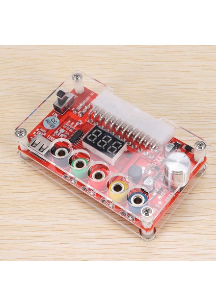 24 Pıns Atx Güç Kaynağı Breakout Tahtası ve Akrilik Kasa Kiti Modülü Adaptör Güç Konektörü Desteği 3 3V/5V/12V Adj (Yurt Dışından) fırsatları