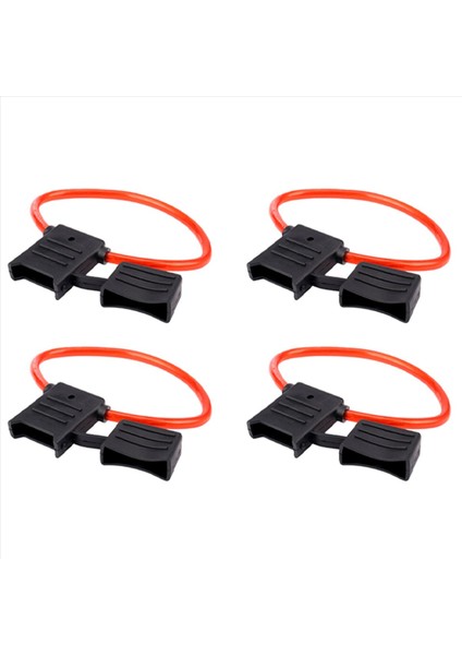 4x 8 Awg Gauge Maxi Blade Sigorta Tutucu Satır Içi Tel 12-24V Volt Su Geçirmez + 40A Sigorta (Yurt Dışından) fiyatları