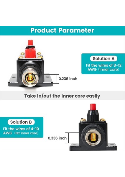 Manuel Sıfırlama 12-24V 4-12 Awg 150 Amp Devre Kesici Sline Sigorta Için 150A Sesli Satır Içi Devre Kesici Araba Ses Için Satır Inşa Sigorta (Yurt Dışından) fiyatları