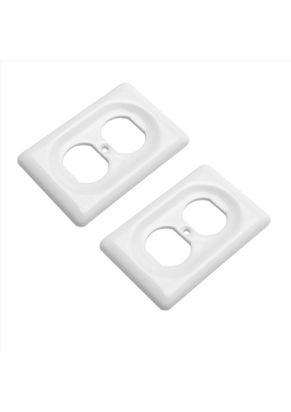2 Pack Seramik Anahtar Plakaları Çıkış Kapakları Anahtar Plaka Kapağı Beyaz (Tek Dubleks) (Yurt Dışından) fırsatları