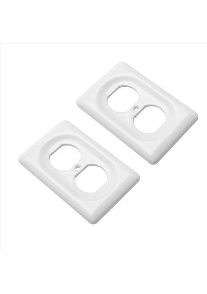 2 Pack Seramik Anahtar Plakaları Çıkış Kapakları Anahtar Plaka Kapağı Beyaz (Tek Dubleks) (Yurt Dışından) indirimleri