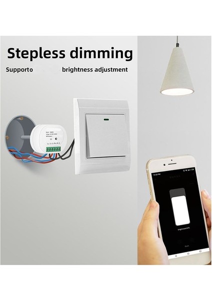 Mini Wifi Akıllı Ev Karartma Anahtarı Tuya Uygulaması Uzaktan Kumanda Sesli Zamanlama Parlaklık Ayar Anahtarı Siyah (Yurt Dışından) modelleri