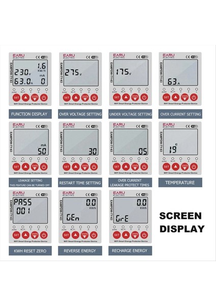 2p 63A Tuka Uygulaması Wifi Akıllı Devre Toprak Sızıntısı Altında Voltaj Koruyucu Röle Aygıt Anahtarı Kesici (Yurt Dışından) indirimleri