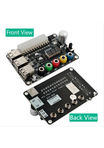 24PIN Atx Güç Kaynağı Breakout Tahtası Güç Modülü Adaptör Bağlayıcı Ayarlanabilir Voltaj Düğmesi 6 Bağlantı Noktası USB 2 0 (Yurt Dışından) indirimleri