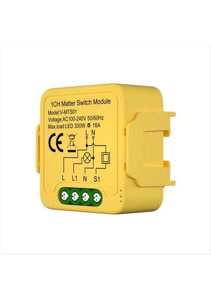 Matter Wifi Smart Switch Tuya Akıllı Ev Otomasyonu Röle Modülü Homekit Alexa Google Smart Life Için Çalışıyor 2X5A 2 Gang (Yurt Dışından) indirimleri