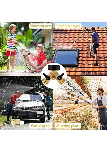 Bahçe Hortumu Ayırıcı 2 Yollu Ağır Hizmetli Pirinç Konnektörü Musluk Ayrıştırıcı Y Sprıtter 2 Valf 4 Ekstra Kauçuk Yıkayıcı (Yurt Dışından) indirimleri