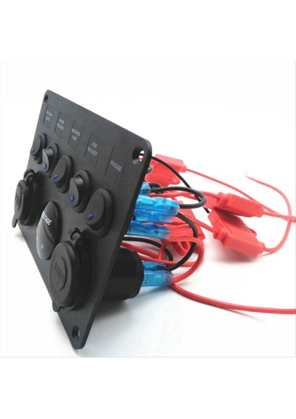 Tekne Anahtarı Panel Araç Anahtarı Panel Su Geçirmez Dijital Voltmetre Çift USB Port Outlet Kombinasyonu Deniz LED Rocker (Yurt Dışından) fiyatları