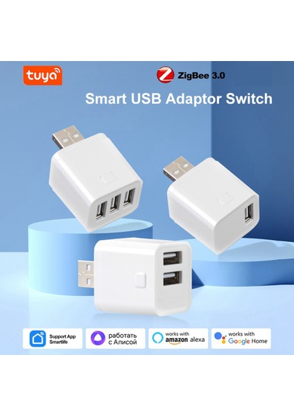 Tuya Smart Zigbee USB Adaptör Anahtarı 5V Mini USB Güç Adaptörü Zigbee Alexa Google Yandex Alice 2usb Için Akıllı Anahtar (Yurt Dışından) indirimleri