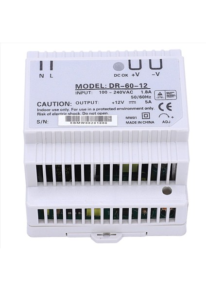 Dın Demiryolu Güç Kaynağı 60W 12V Ac Dc Dönüştürücü Dr-60-12 Güç Kaynağı 12V 60W Iyi (Yurt Dışından)