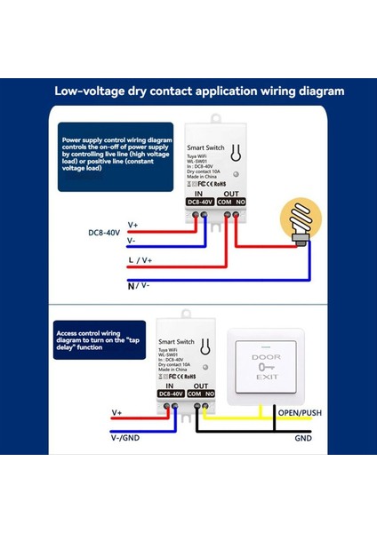 Tuya Smart Wifi Kuru Iletişim Anahtarı Modülü 10A Ana Sayfa Universal Dıy Breaker Röle Akıllı Yaşam Alexa Dc 8-40V (Yurt Dışından) fırsatları