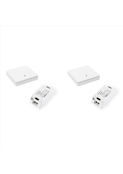 2x Kablosuz Akıllı Işık Anahtarı Rf 433MHZ Aydınlatma Kontrolü Akıllı Anahtar Ac 90-250V 10A Modül (1 W ve 1 C) (Yurt Dışından)