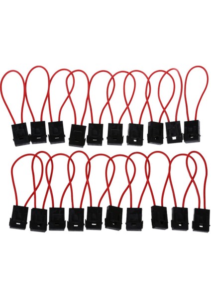 30A Tel Sıralı Sigorta Tutucu Blok Araba Tekne Kamyonu Için Siyah Kırmızı 20 Pcs (Yurt Dışından)