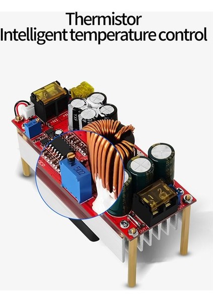 1500W Dc-Dc Booster Modülü 30A Ayarlanabilir Sabit Voltaj ve Mevcut Elektrikli Araç Güç Kartı+Fan 12-48V-24-72V (Yurt Dışından)