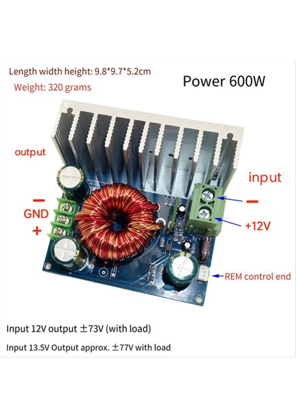 400W Yüksek Güçlü Amplifikatörler Dc 12V&#39 Yi Pozitif ve Negatif 73V&#39 Ye (Yurt Dışından) indirimleri