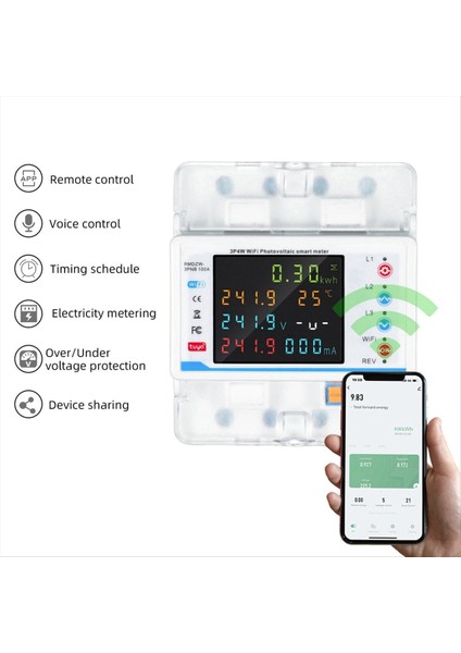 Tuya Wıfı Akıllı Devre Kesici Otomatik Yatırma Koruyucusu 3P4W Güç Ölçer Üç Fazlı Rekla Anahtarı (Yurt Dışından) fırsatları