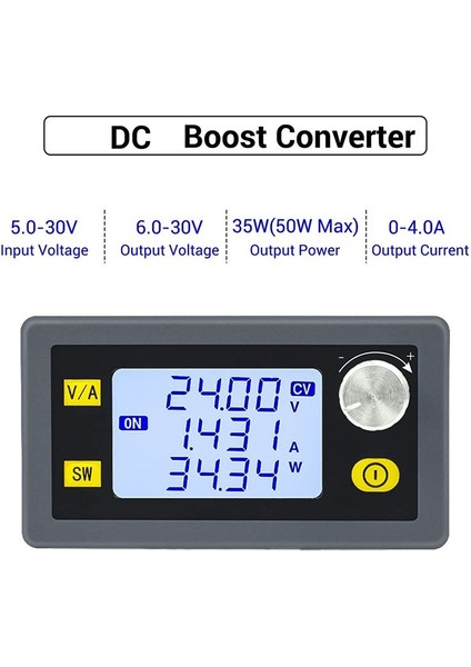 Dc-Dc Buck Boost Dönüştürücü Ayarlanabilir Voltaj Regülatörü Dc 5-30V 35W 4A Güç Kaynağı Adım Aşağı Transformatör (Yurt Dışından) modelleri