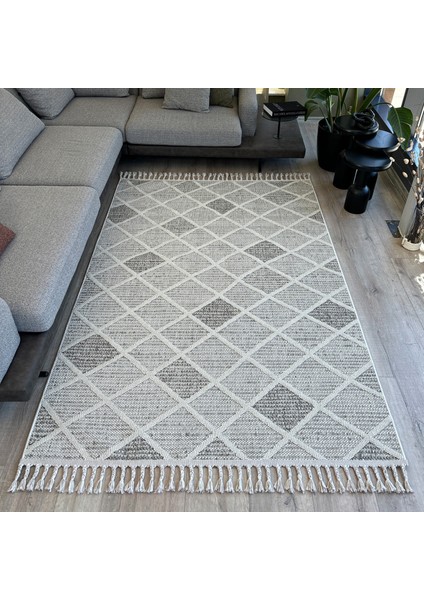 Bress 1411 Krem Halı Mutfak Halısı Kesme Halı Yolluk Balkon Halısı Hol Koridor Halısı Dokuma Halı