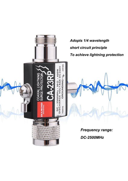 CA-23RP Lightning-Artrester Protector N Erkek To N Dişi Koaksiyel Radyo Tekrarlayıcı Anti-Lightning Anten Surge Koruyucusu (Yurt Dışından) fiyatları