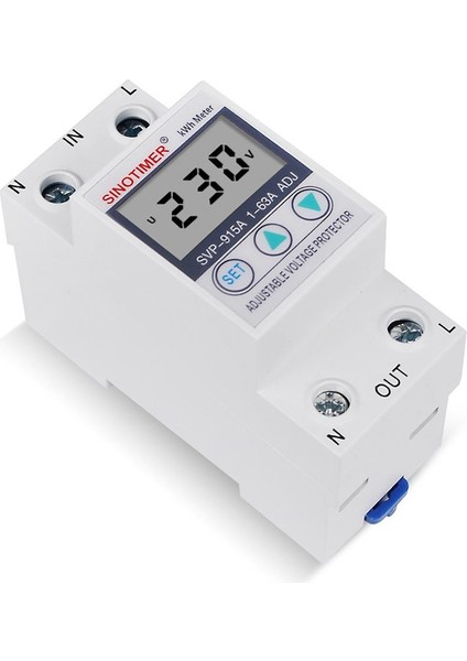 Sinotimer SVP-915A 63A Tek Fazlı Ayarlanabilir Akıllı Aşırı Gerilim Koruyucusu Ölçüm Gücü Ekranı (Yurt Dışından) fiyatları