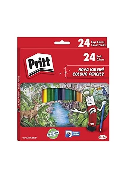 Kuru, Canlı Renklerde, Açması ve Dayanıklı Silinebilir, Yumuşak Mineli Resim, Kaliteli Kırtasiye Malzemesi, 24 Renkli fiyatları