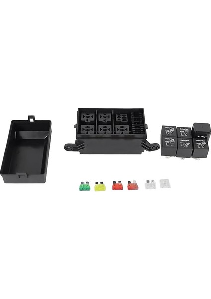 12V Röle Kutusu 6 Yolu Evrensel Röle Sigorta Kutusu 6 Yuva Rölesi Blok Atc/ato Sigorta Bloğu Röle Kiti Araba Kamyonu Için (Yurt Dışından)
