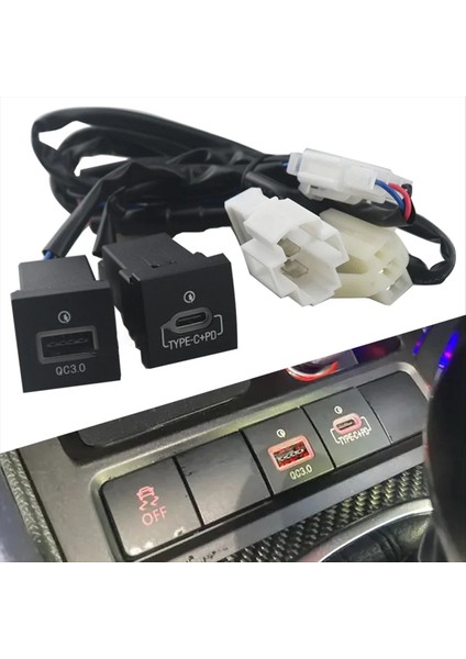 Araba USB Şarj Cihazı Pd Hızlı Şarj Qc3 0 Telefon Şarjı Adaptörü Golf Için Çıkış Düğmesi 6 Mk6 Jetta 5 Scirocco 2006 - 2012 (Yurt Dışından) fiyatları