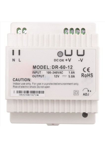 2x Dr-60-12 Transformatör 12 Volt 5 Amp Endüstriyel Dın Rail Güç Kaynağı 220V Ac Ila 12V Dc Güç Kaynağı (12V) (Yurt Dışından) fiyatları