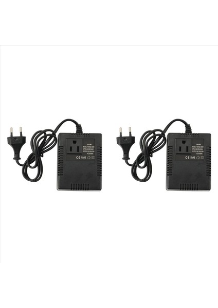2x 300W Voltaj Dönüştürücü 220V Ila 110V Transformatör Adım Aşağı Aşağı Transformatör Voltaj Dönüştürücü Seyahat Adaptörü Ab Fişi (Yurt Dışından)