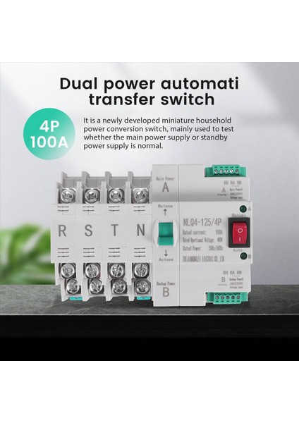 Mcb Tipi Çift Güç Otomatik Aktarım Anahtarı 4p 100A Ats Devre Kesici Elektrik Anahtarı (Yurt Dışından) indirimleri
