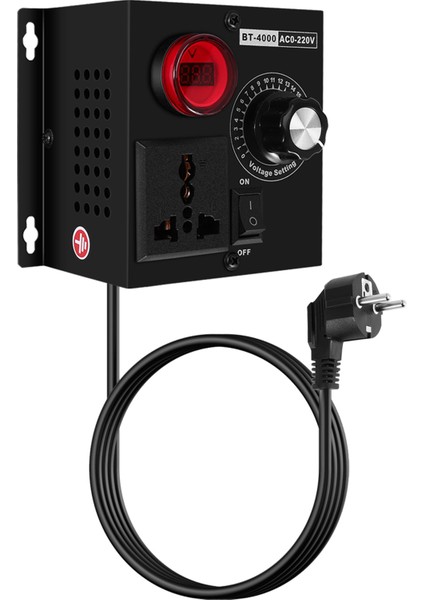 AC220V 4000W Scr Voltaj Regülatörü Sıcaklık Motor Fan Hız Kontrolörü Dimmer Elektrik Aracı Ayarlanabilir Ab Fişi (Yurt Dışından) indirimleri