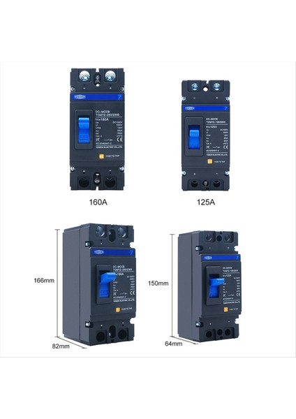 Tomzn 2p Dc 1000V Güneş Kalıplı Kasa Devre Kesici Mccb Aşırı Yük Koruma Anahtarı Koruyucu Güneş Fotovoltaik Pv 160A (Yurt Dışından) fırsatları