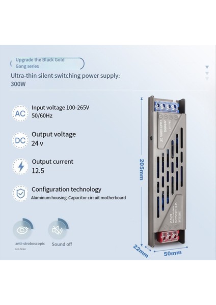 LED Transformatör 24 V Transformatör 24 Volt Sürücü LED Şerit LED Ampuller Için Sabit Voltaj LED Transformatör 200W (Yurt Dışından) fiyatları