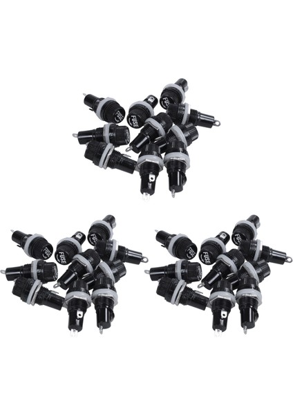 30PCS 10A Ac 250V 5mm x 20MM Panel Monte Plastik Sigorta Tutucu Soketi (Yurt Dışından)