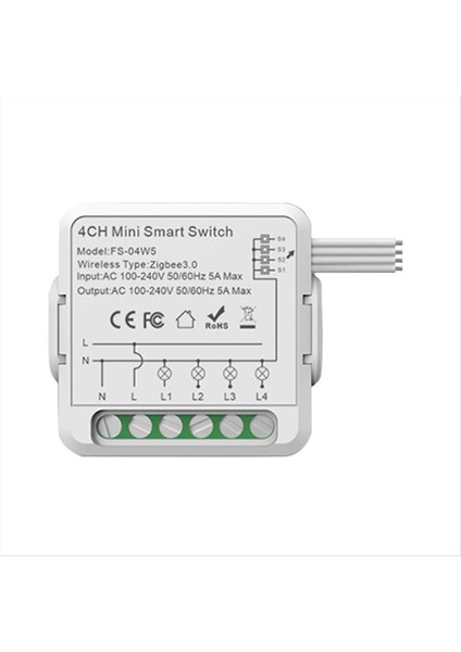 Zigbee Relay Switch Modül 5A 4 Kanal AC100-240V Alexa Home Mini Akıllı Anahtar Modülü ile Çalışma (Yurt Dışından) modelleri