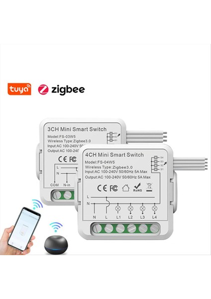 Zigbee Relay Switch Modül 5A 4 Kanal AC100-240V Alexa Home Mini Akıllı Anahtar Modülü ile Çalışma (Yurt Dışından) indirimleri