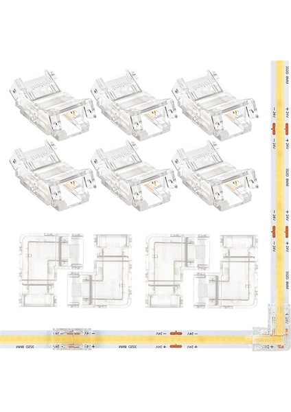 10PCS 2 Pin 8mm Cob LED Konektör Kiti 8mm Cob LED Şerit Işıkları Için (Yurt Dışından) fırsatları