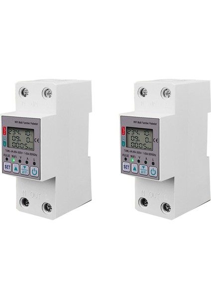 2x Taya 63A 110V 220V Wifi Enerji Ölçer Kwh Ölçüm Akımı ve Sızıntı Koruması ile Zamanlama Işlevi (Yurt Dışından)