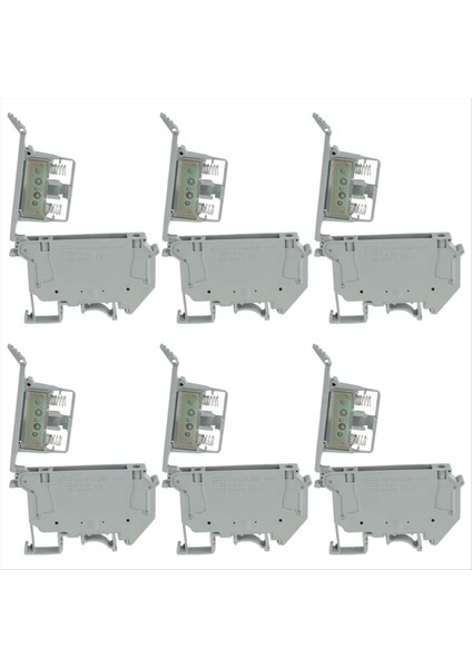 Uk5-Hesi UK5RD LED Dın Ray Sorumu Terminal Temerli Taraf Edilmesi Terminal Blok Vida Klipsi (6 Pcs Paket Gri) (Yurt Dışından)