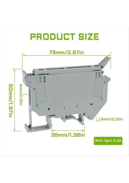 Uk5-Hesi UK5RD LED Dın Ray Sorumu Terminal Temerli Taraf Edilmesi Terminal Blok Vida Klipsi (6 Pcs Paket Gri) (Yurt Dışından) indirimleri