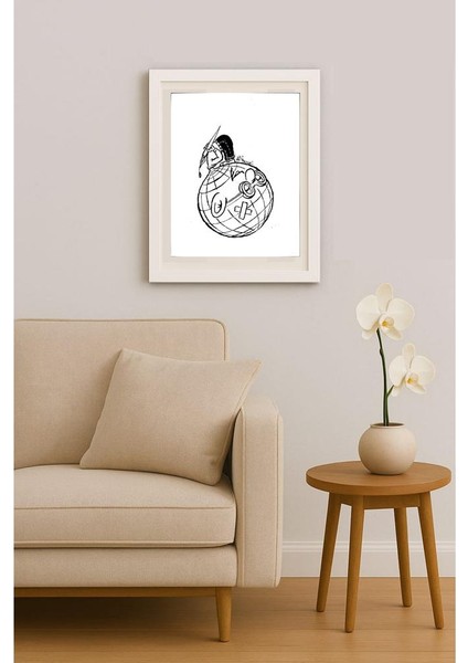 Ali Divandari 20X16CM Orijinal Karikatür Tablo fırsatları