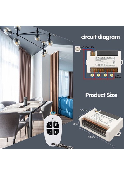 4 Kanal Kablosuz Röle Uzaktan Kumanda Anahtarı 433 92 Mhz Rf AC90-250V 10A Röle Alıcı 2 Uzaktan Kumanda (Yurt Dışından) indirimleri
