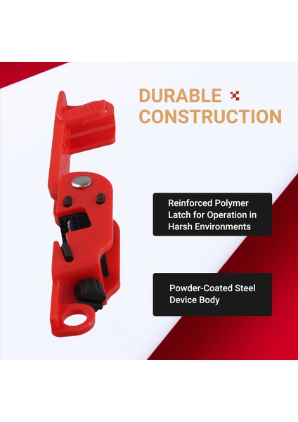 Kırmızı Elektrik Kutusu Devre Kesici Kilitleme Standart Tek ve Çift Geçişler Için Tagout Breaker Kutusu Kilidi (Yurt Dışından) fırsatları