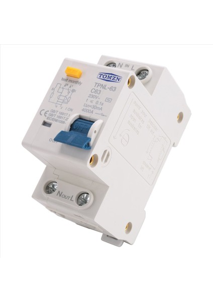 Tomzn Tpnl Dpnl 230V 1p+N Aşırı ve Kısa Akım Koruması Rezikal Devre Kesici Rcbo Mcb Tpnl 63A (Yurt Dışından) modelleri