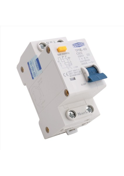 Tomzn Tpnl Dpnl 230V 1p+N Aşırı ve Kısa Akım Koruması Rezikal Devre Kesici Rcbo Mcb Tpnl 63A (Yurt Dışından) fırsatları