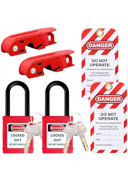 Standart Tek ve Çift Geçişler Için Devre Kesici Kilitleme Seti Devre Kesici Kilitleme Kilitleme Etiketi Etiketi (Yurt Dışından)