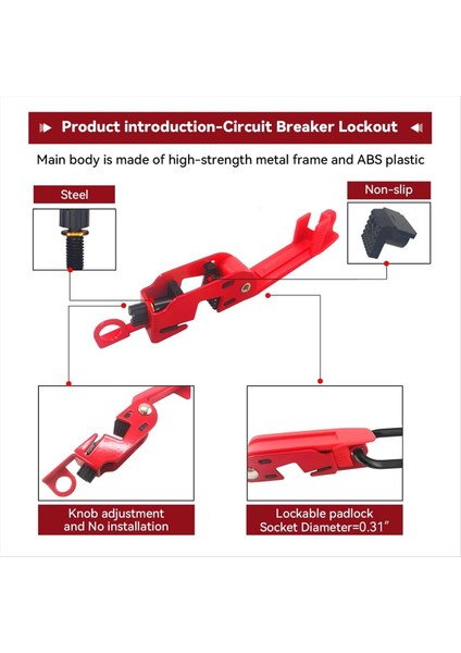 Standart Tek ve Çift Geçişler Için Devre Kesici Kilitleme Seti Devre Kesici Kilitleme Kilitleme Etiketi Etiketi (Yurt Dışından) indirimleri