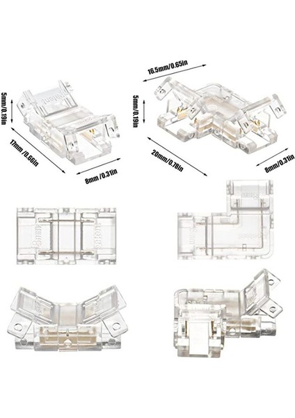 10PCS 2 Pin 8mm Cob LED Konektör Kiti 8mm Cob LED Şerit Işıkları Için (Yurt Dışından) indirimleri