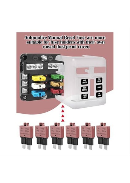 Araba Atc Resetilebilir Sigorta 7 5A Atomanual Tekne Suv Araç Motosiklet 32VDC Standart Bıçak Sigorta Combo Kit (Yurt Dışından) modelleri