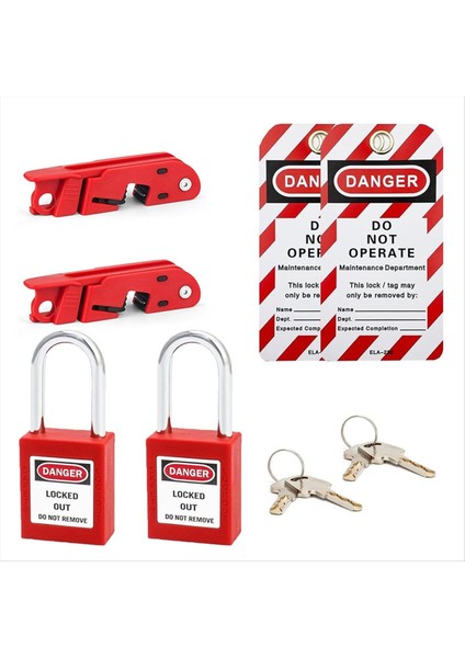 Devre Kesici Kilitleme Kesici Kutusu Kilidi 2 9 L x 0 74 W x 0 82 H (Inç) 110-220 Volt Kabul Eder Çift Geçiş Kilitleri (Yurt Dışından)